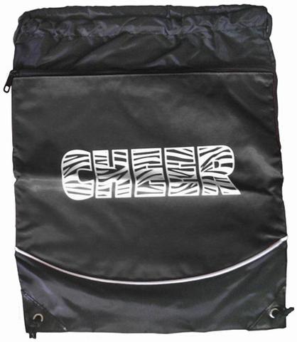 St10ch -blk -l St10ch Cheer Stringpack & Pom Bag, Black - Large