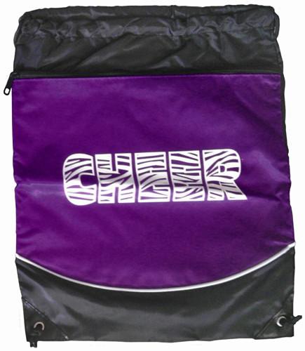 St10ch -pur -l St10ch Cheer Stringpack & Pom Bag, Purple - Large