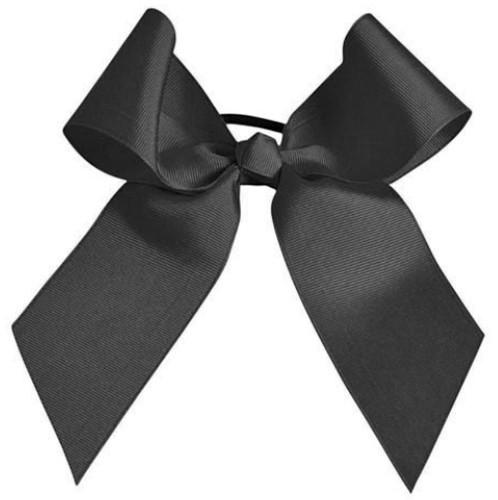 Hb100 -blk -os Hb100 Solid Color Hair Bow, Black - One Size