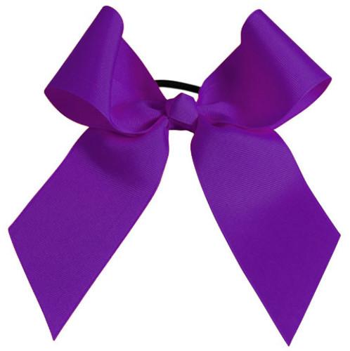 Hb100 -pur -os Hb100 Solid Color Hair Bow, Purple - One Size