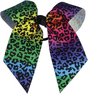 Hb150ap Animal Print Hair Bow, Rainbow Cheetah - One Size