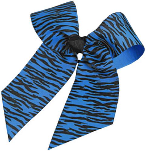 Hb150ap Animal Print Hair Bow, Royal With Black Zebra - One Size