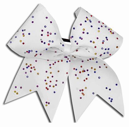 Hb890 -wht -os Hb890 Scattered Stones Bow, White - One Size