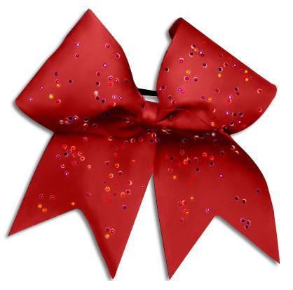 Hb890 -red -os Hb890 Scattered Stones Bow, Red - One Size