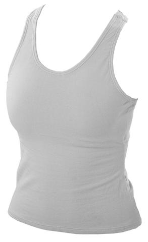9700 -gre -ys 9700 Youth Racer Back Top, Athletic Grey - Small