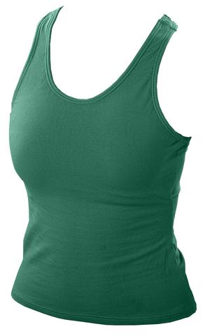 9700 -for -ym 9700 Youth Racer Back Top, Forest Green - Medium