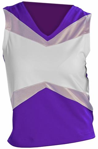 Ut515 -purwht-as Ut515 Adult Premier Uniform Shell, Purple With White - Small