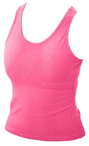 9700 -hpk -ys 9700 Youth Racer Back Top, Hot Pink - Small