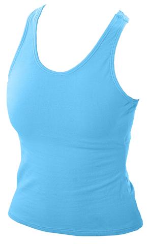 9700 -col -ym 9700 Youth Racer Back Top, Columbia Blue - Medium