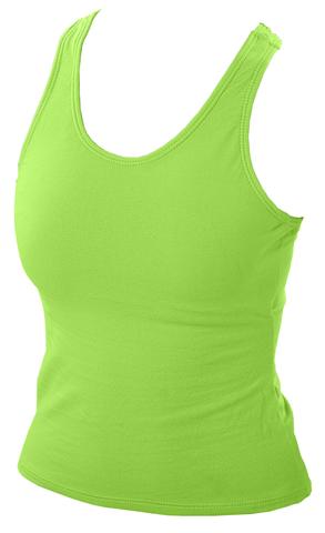 9700 -lim -yxs 9700 Youth Racer Back Top, Neon Lime - Extra Small