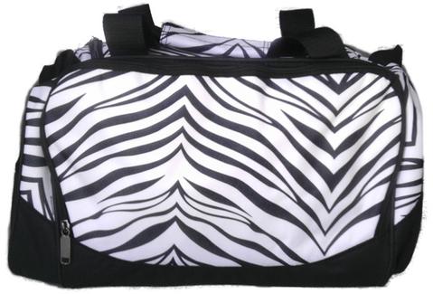 B400ap -zeb -l B400ap Small Zebra Print Duffle Bag, Zebra - Large