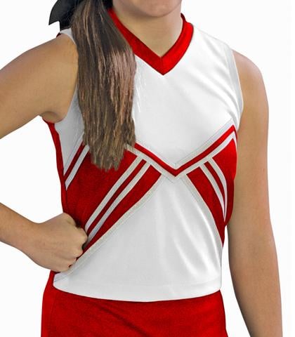 Ut60 -whtred-ym Ut60 Youth Spirit Uniform Shell, White With Red - Medium