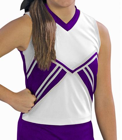 Ut60 -whtpur-ym Ut60 Youth Spirit Uniform Shell, White With Purple - Medium