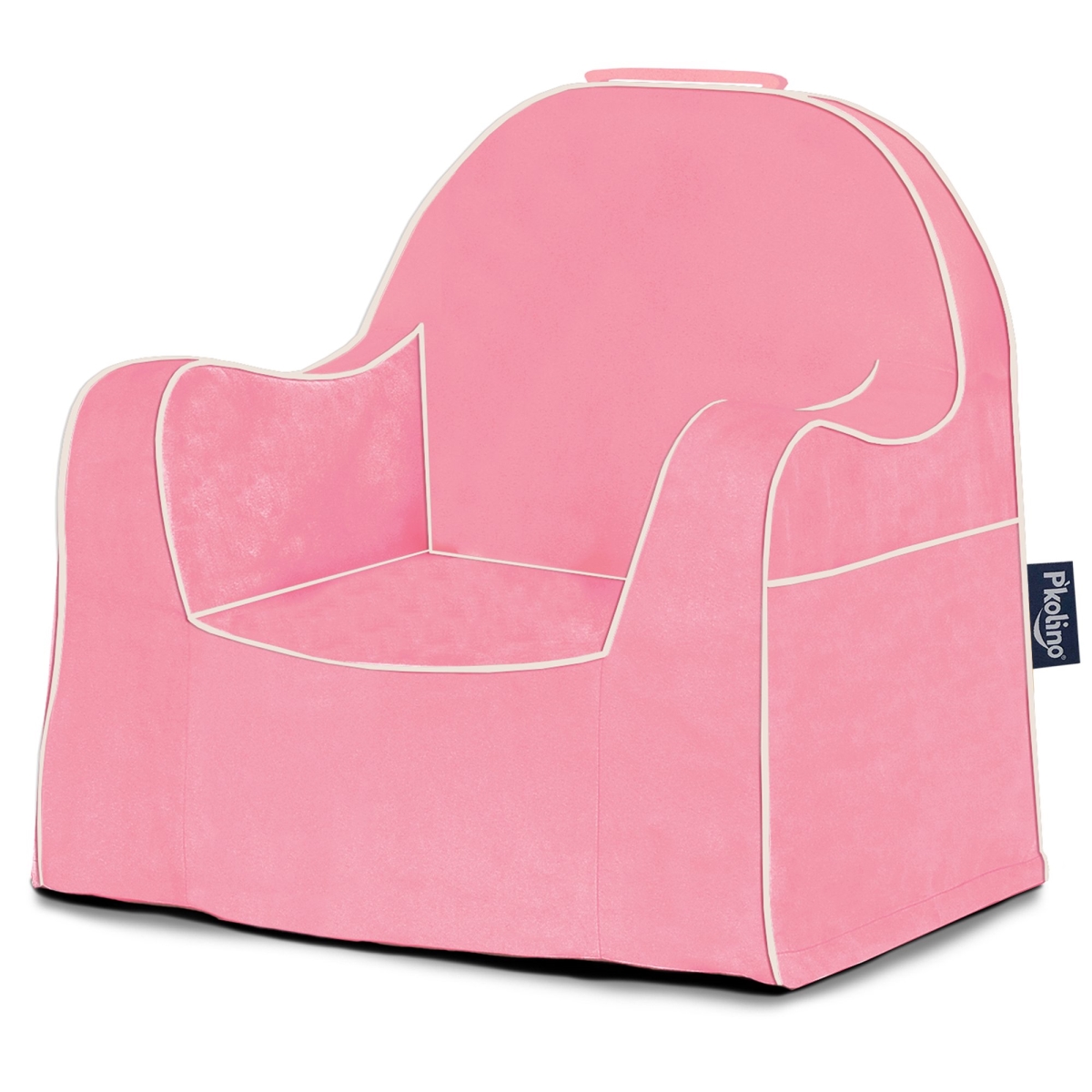 Pkfflrslpk Little Reader Chair - Light Pink With White Piping - 17.75 X 16 X 18 In.