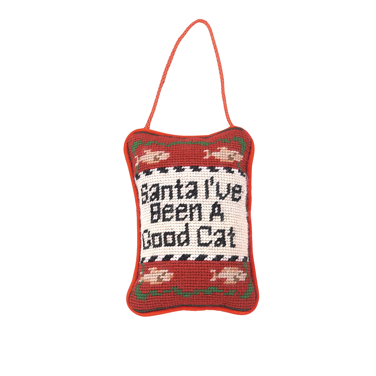 UPC 041808002056 product image for 31TA602C7 5 x 7 in. Red Santa Ive Been A Good Cat Wool-Blend Door Hanger, Mu | upcitemdb.com
