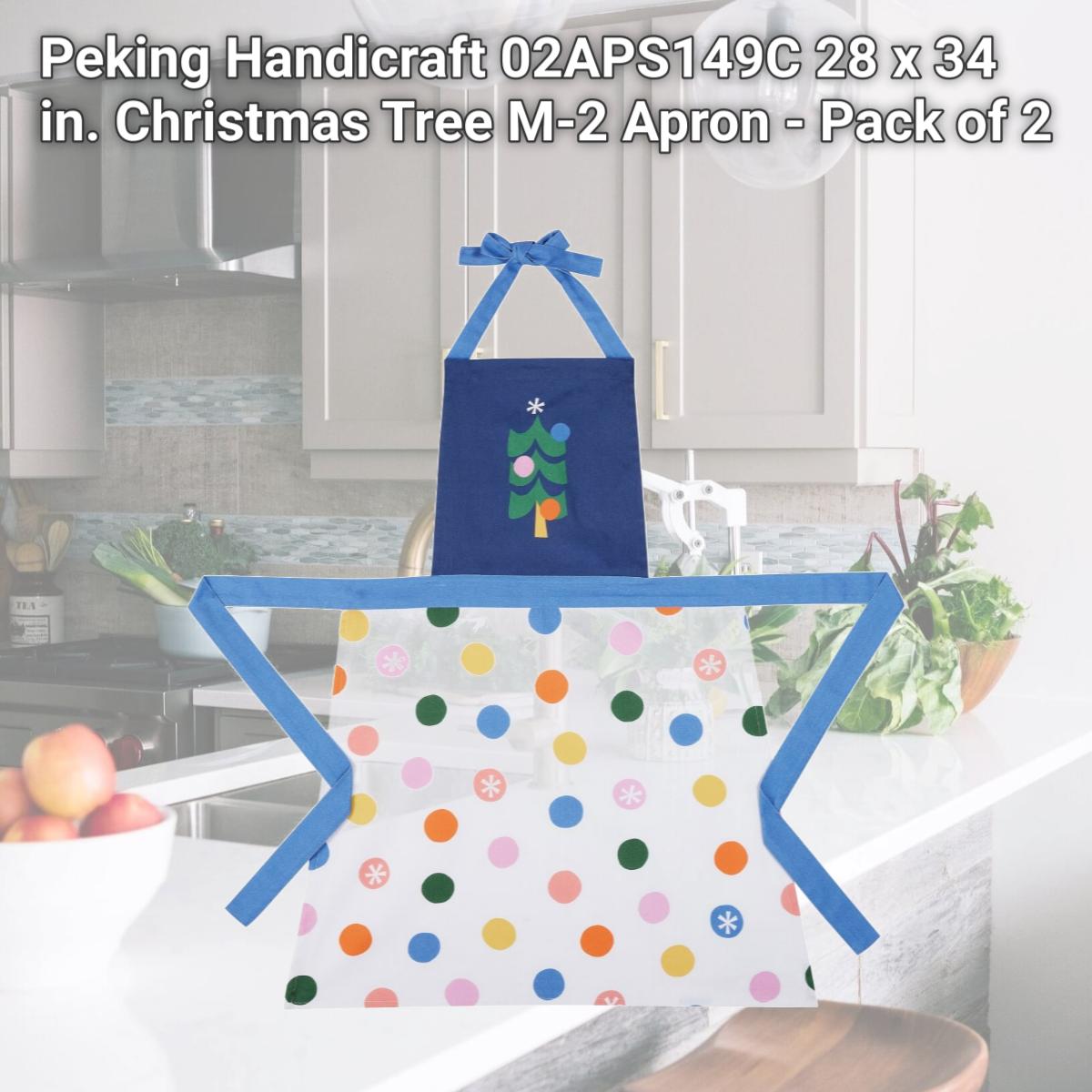 Picture of Peking Handicraft 02APS149C 28 x 34 in. Christmas Tree M-2 Apron 