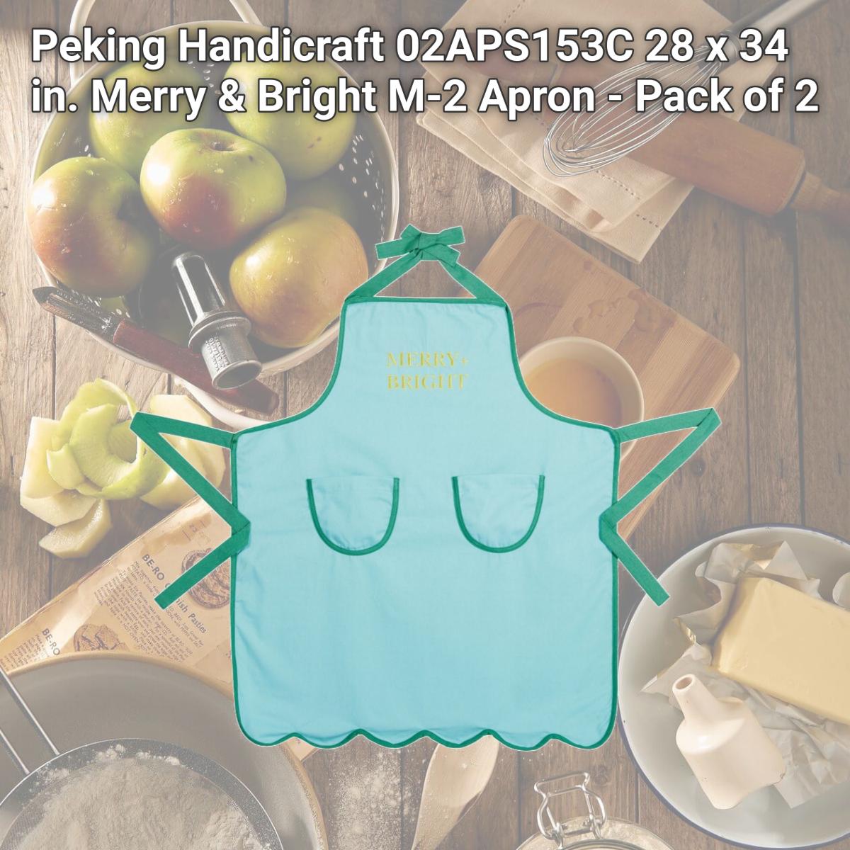 Picture of Peking Handicraft 02APS153C 28 x 34 in. Merry & Bright M-2 Apron 