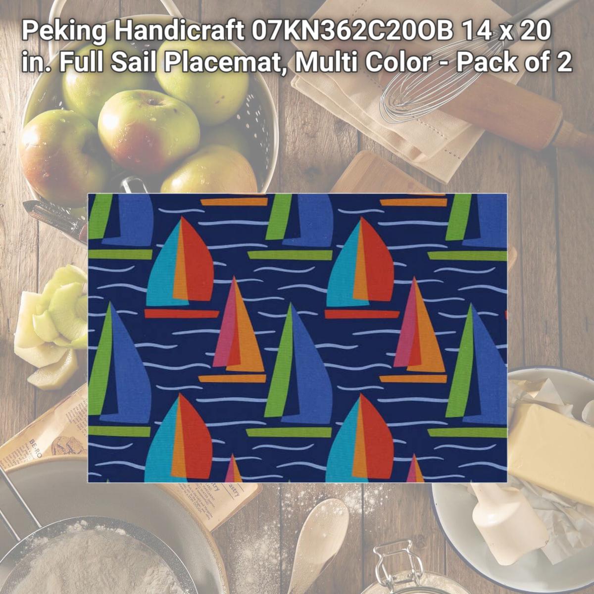 Picture of Peking Handicraft 07KN362C20OB 14 x 20 in. Full Sail Placemat, Multi Color 