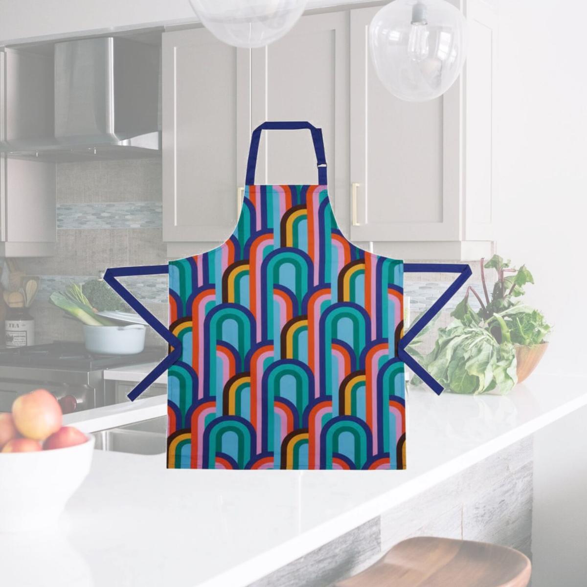Picture of Peking Handicraft 02EO228C 28 x 34 in. Joyful Arches Apron, Multi Color 