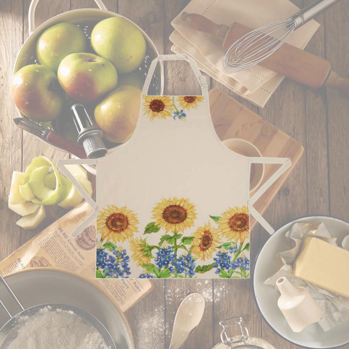 Picture of Peking Handicraft 02SER608C 28 x 34 in. Sunflower Cotton Apron, Multi Color 