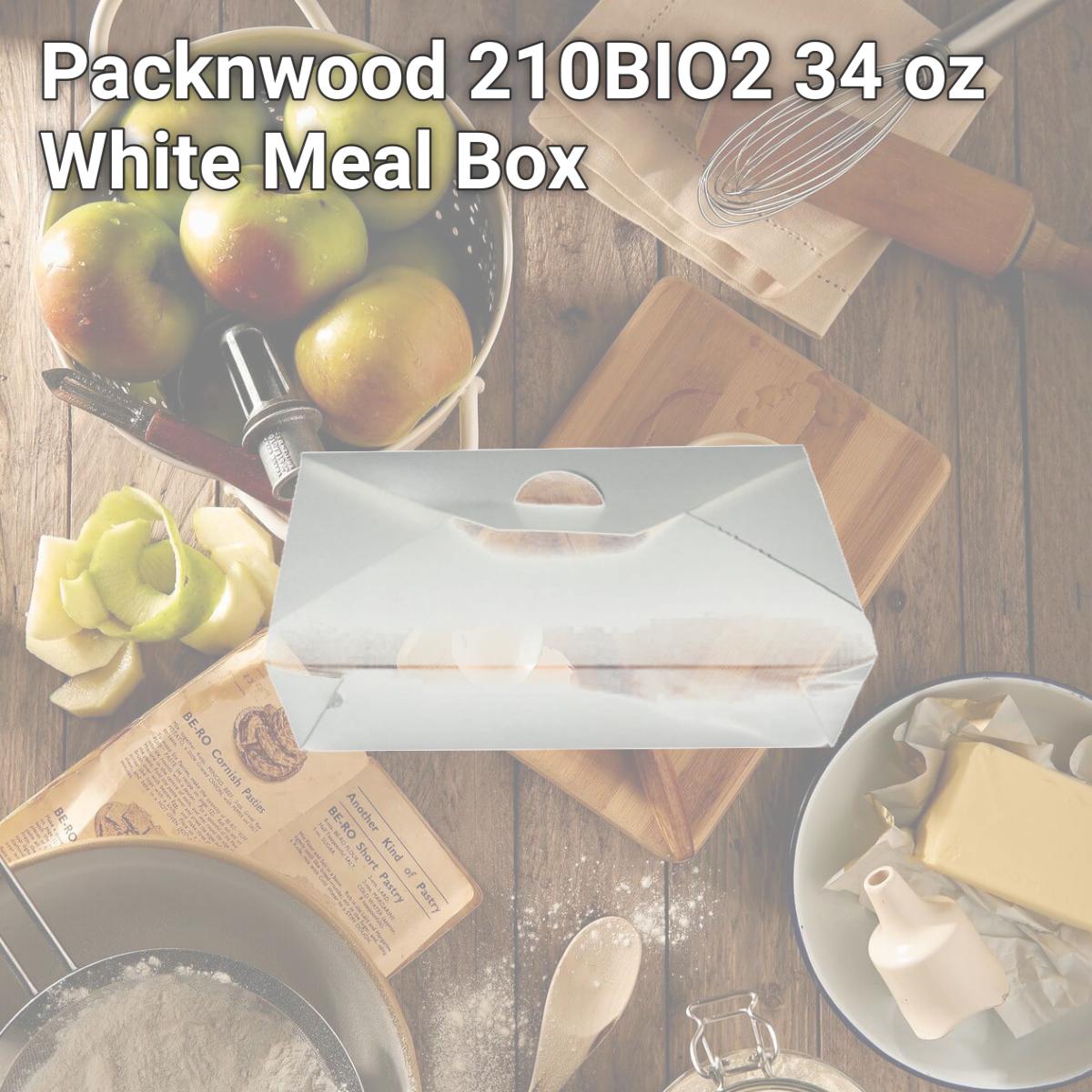 Picture of Packnwood 210BIO2 34 oz White Meal Box