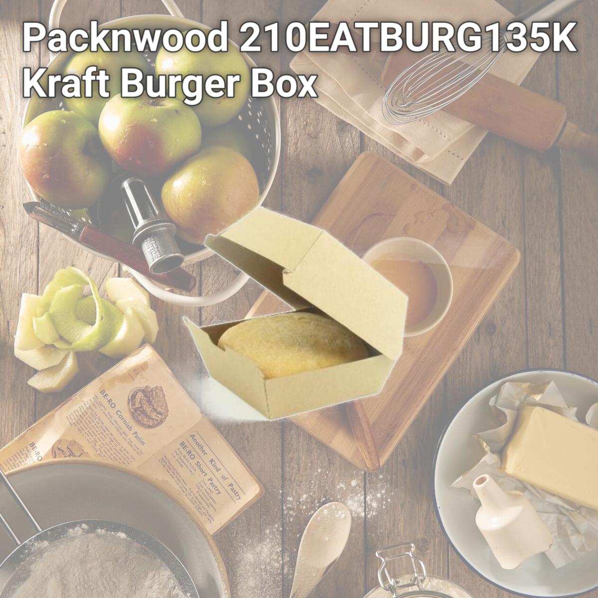 Picture of Packnwood 210EATBURG135K Kraft Burger Box - 500 count
