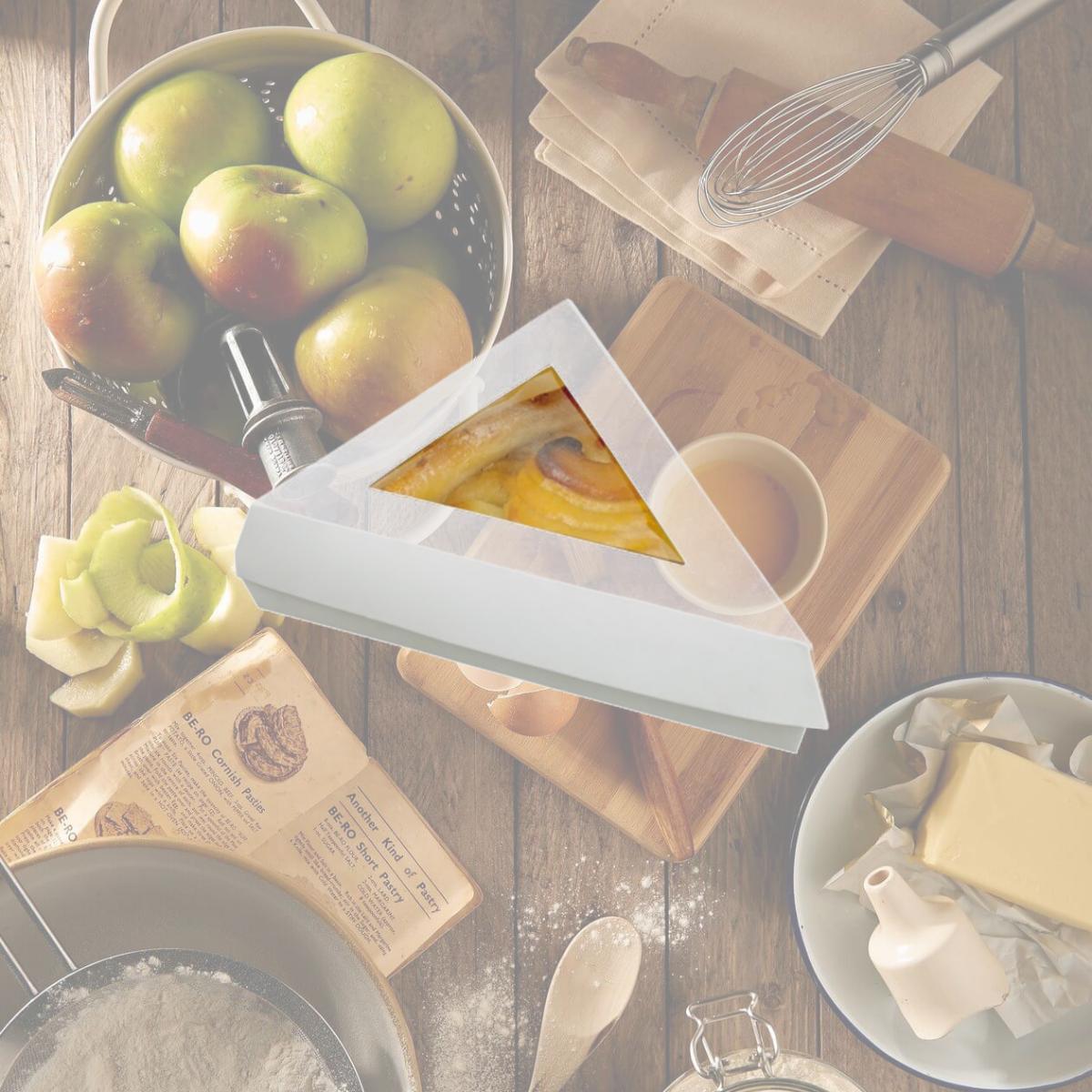 Picture of Packnwood 209PATTRI 12 oz White Slice Box with Window Lid, 6.7 x 5.1 in.