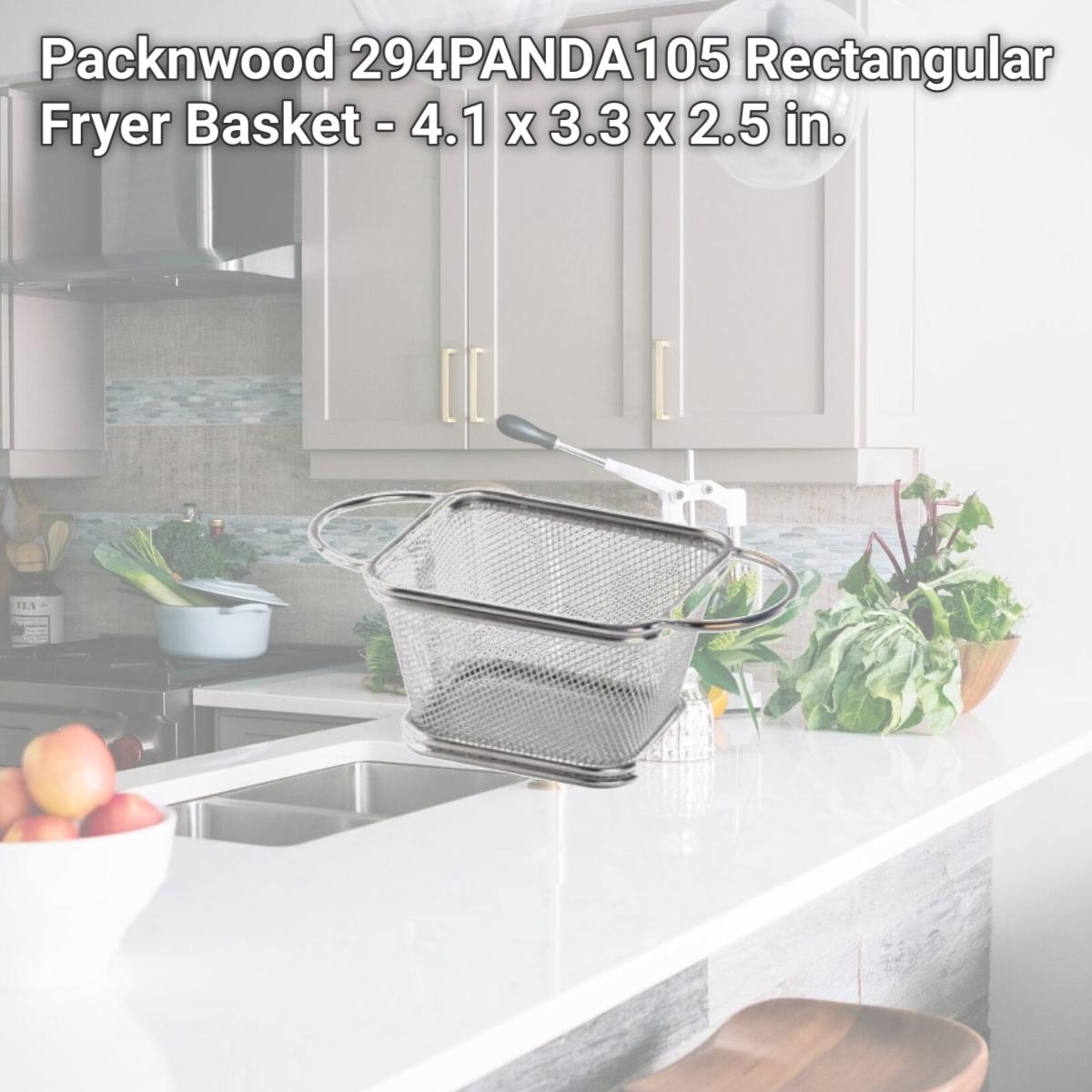 Picture of Packnwood 294PANDA105 Rectangular Fryer Basket - 4.1 x 3.3 x 2.5 in.