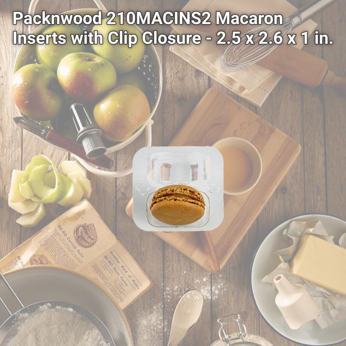 Picture of Packnwood 210MACINS2 Macaron Inserts with Clip Closure - 2.5 x 2.6 x 1 in.