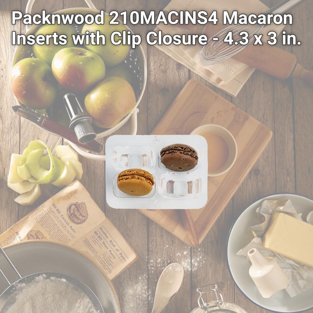 Picture of Packnwood 210MACINS4 Macaron Inserts with Clip Closure - 4.3 x 3 in.