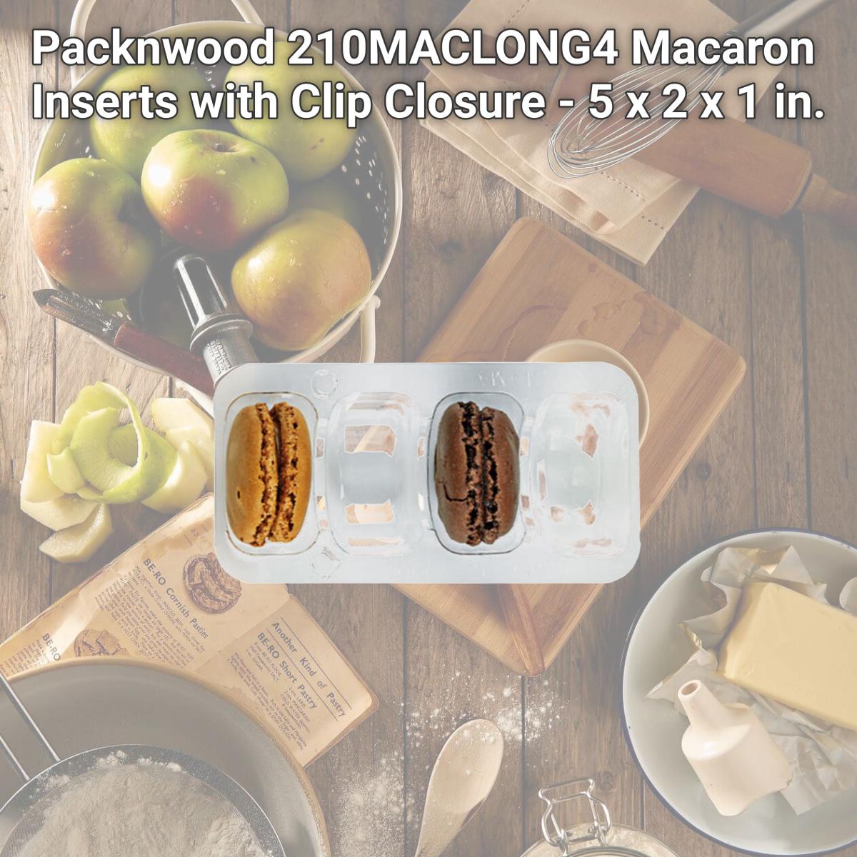 Picture of Packnwood 210MACLONG4 Macaron Inserts with Clip Closure - 5 x 2 x 1 in.