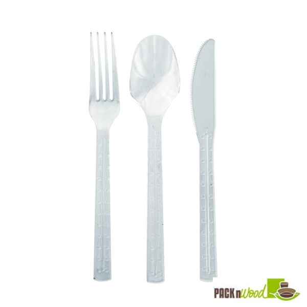 210cv88k21t 7.55 X 1.37 In. Majesty Cutlery Kit With 2 Knife Fork, Clear