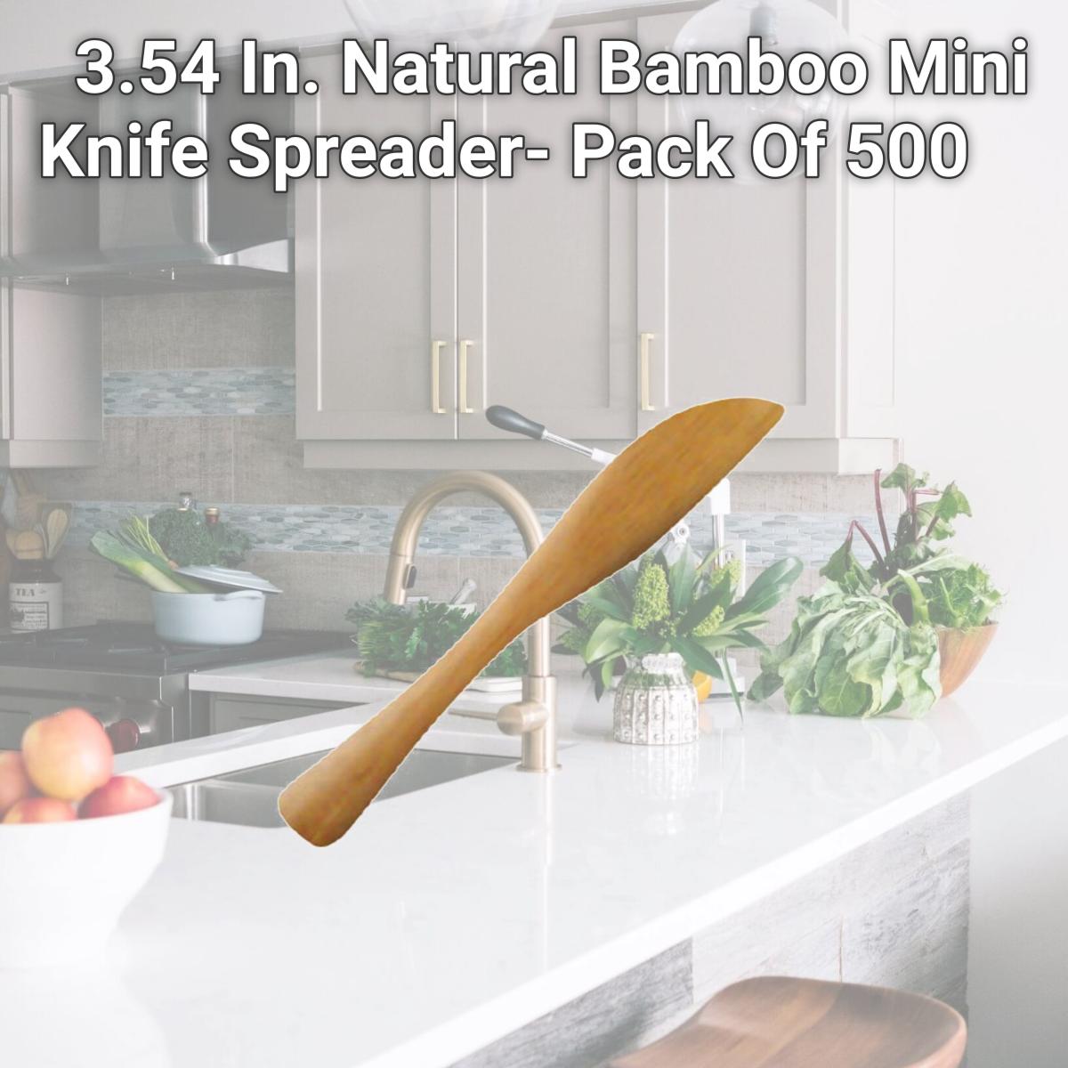 Picture of PacknWood 209BBMIKNI 3.54 In. Natural Bamboo Mini Knife Spreader- Pack Of 500