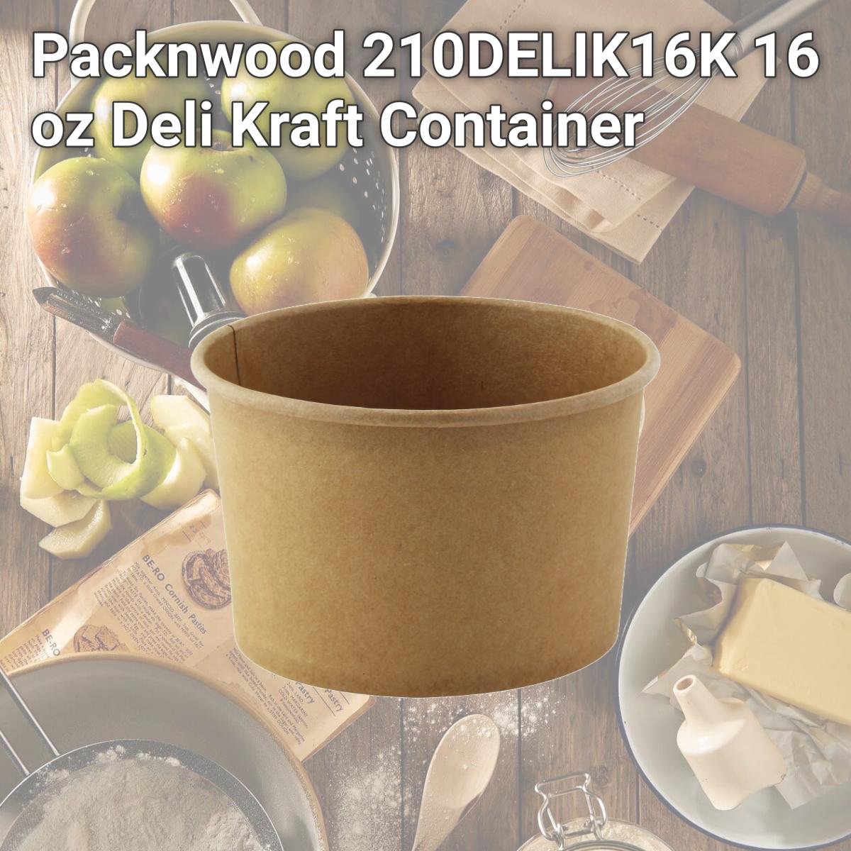 Picture of Packnwood 210DELIK16K 16 oz Deli Kraft Container