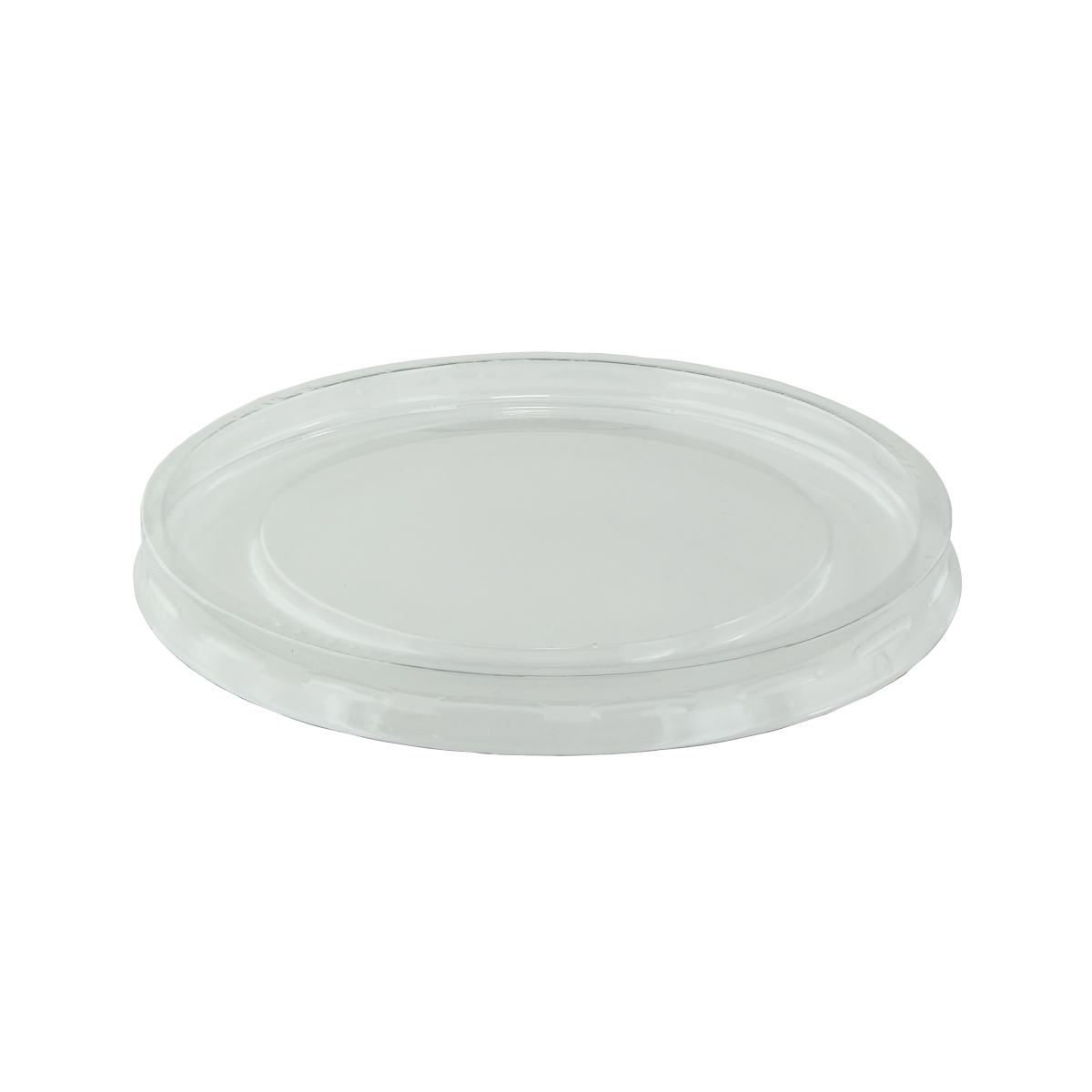 4.5 in. Clear Pet Plastic Flat Lid with Straw Slot
