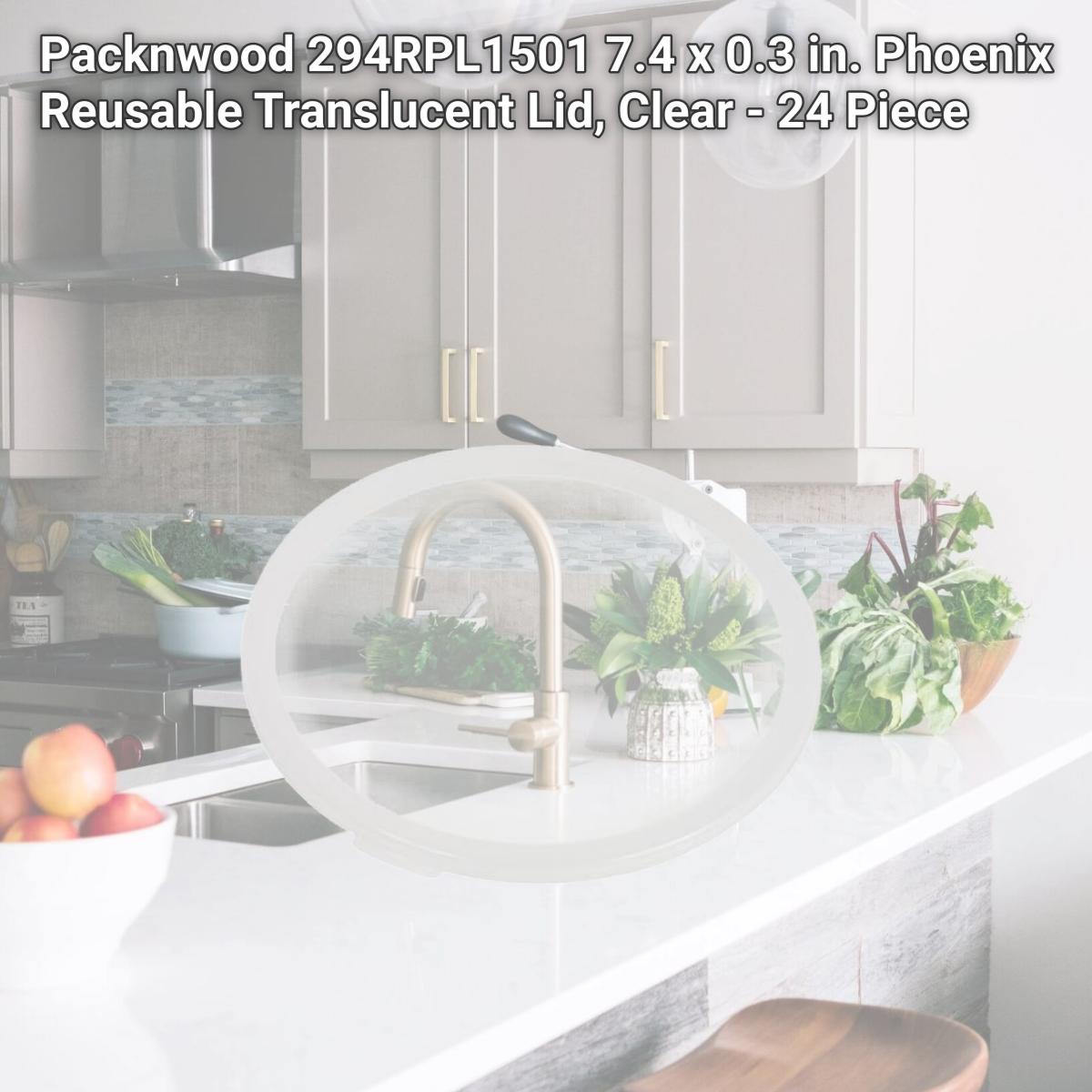 Picture of Packnwood 294RPL1501 7.4 x 0.3 in. Phoenix Reusable Translucent Lid, Clear - 24 Piece
