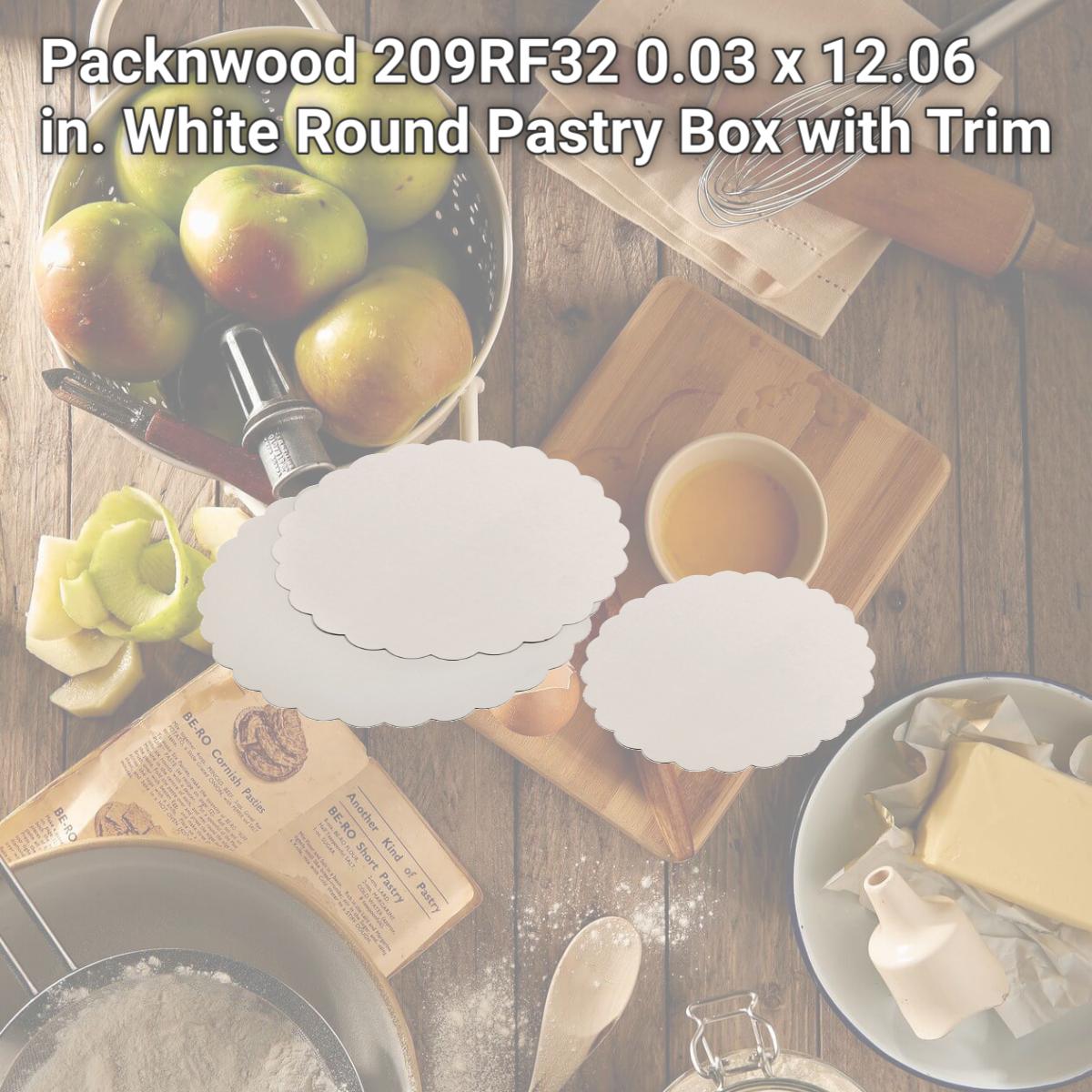 Picture of Packnwood 209RF32 0.03 x 12.06 in. White Round Pastry Box with Trim