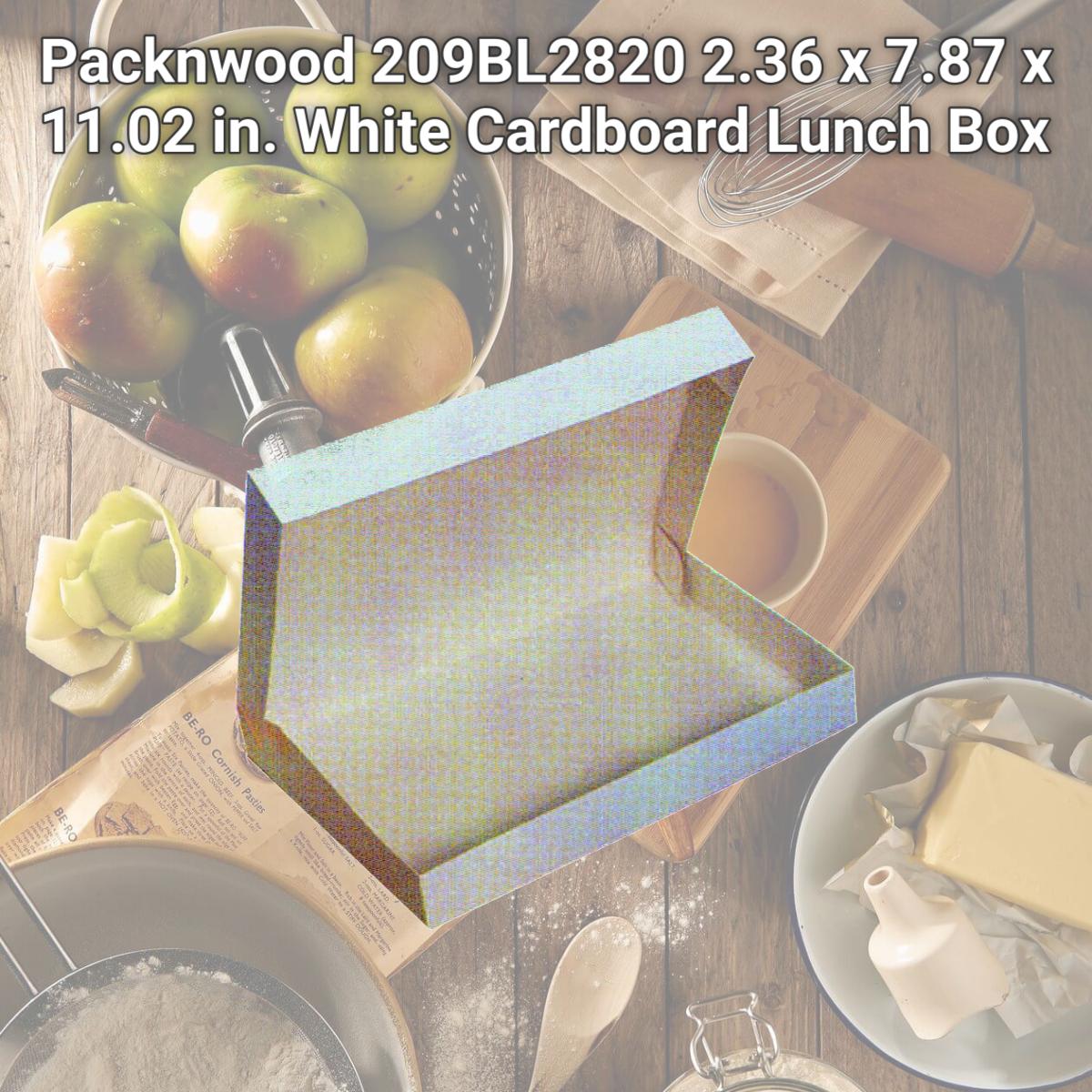 Picture of Packnwood 209BL2820 2.36 x 7.87 x 11.02 in. White Cardboard Lunch Box