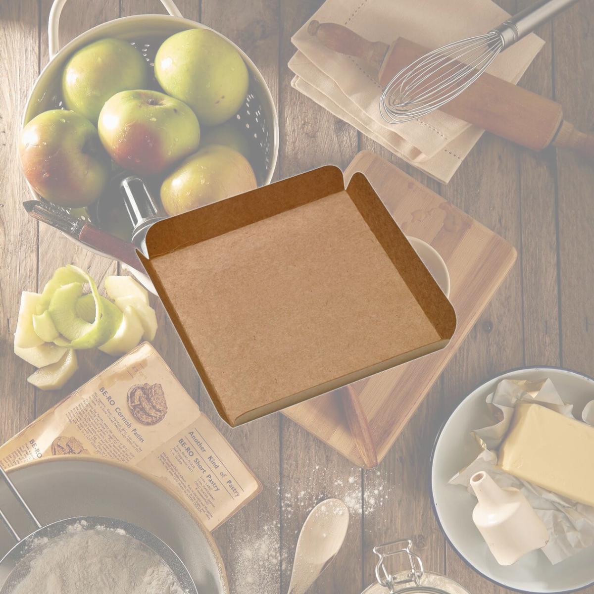 Picture of Packnwood 209CAR23K 0.79 x 7.48 x 7.48 in. Brown Kraft Square Pastry Box