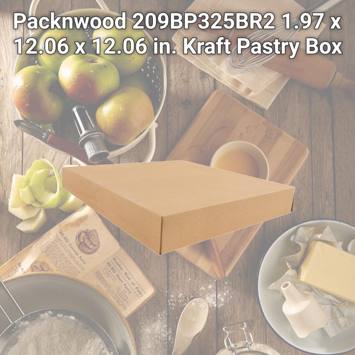 Picture of Packnwood 209BP325BR2 1.97 x 12.06 x 12.06 in. Kraft Pastry Box