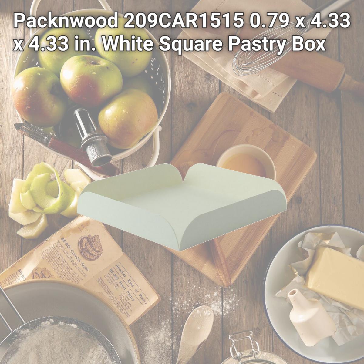 Picture of Packnwood 209CAR1515 0.79 x 4.33 x 4.33 in. White Square Pastry Box