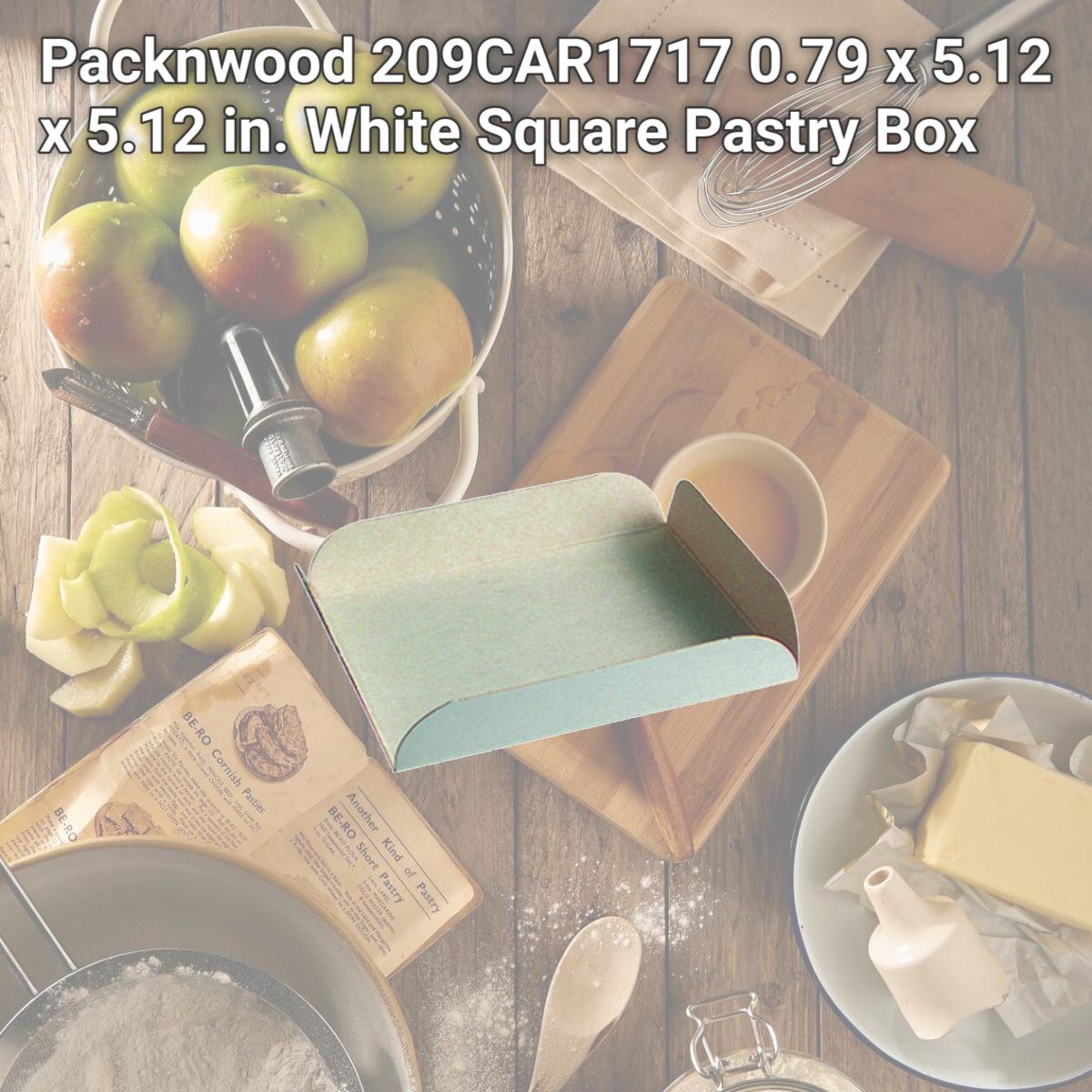 Picture of Packnwood 209CAR1717 0.79 x 5.12 x 5.12 in. White Square Pastry Box