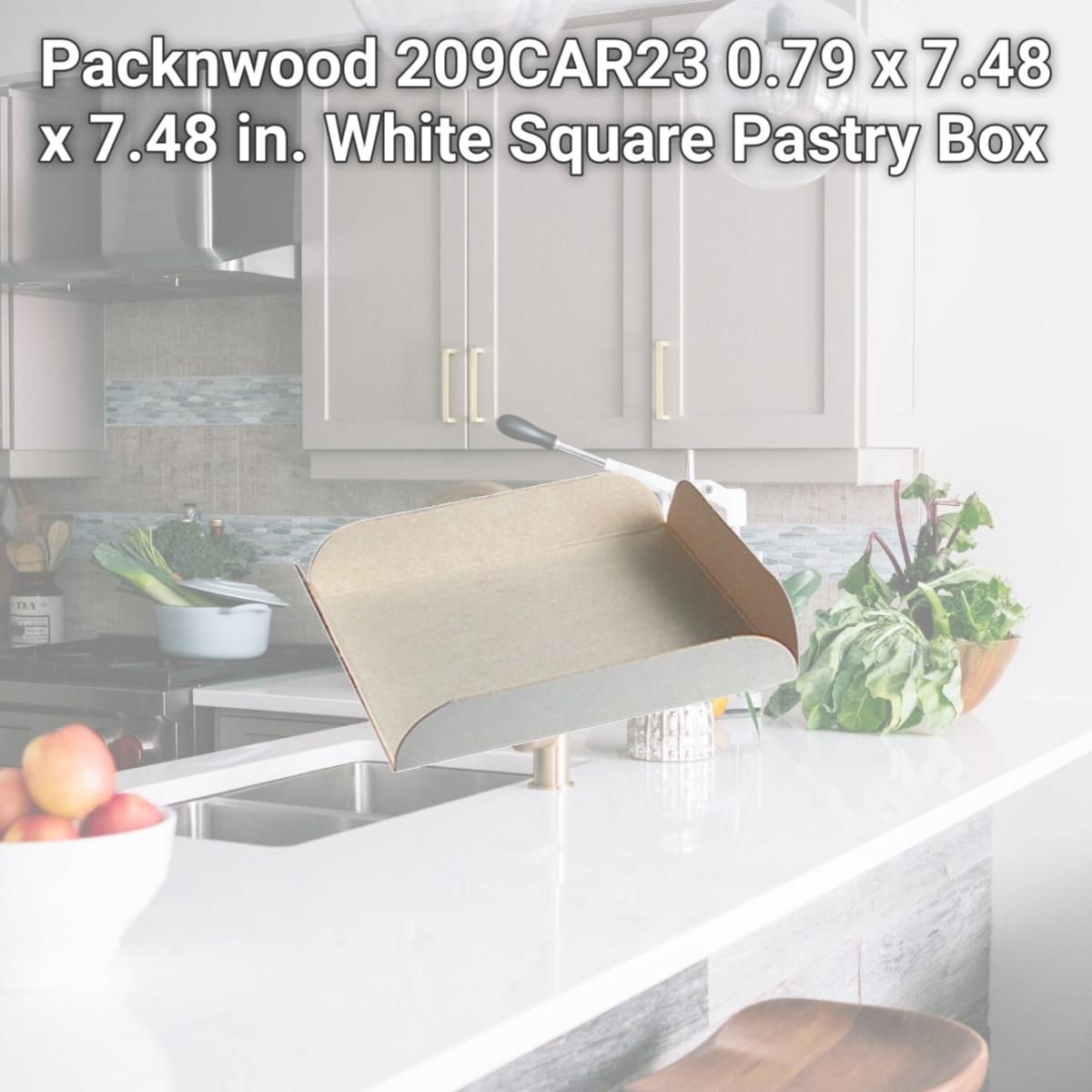 Picture of Packnwood 209CAR23 0.79 x 7.48 x 7.48 in. White Square Pastry Box