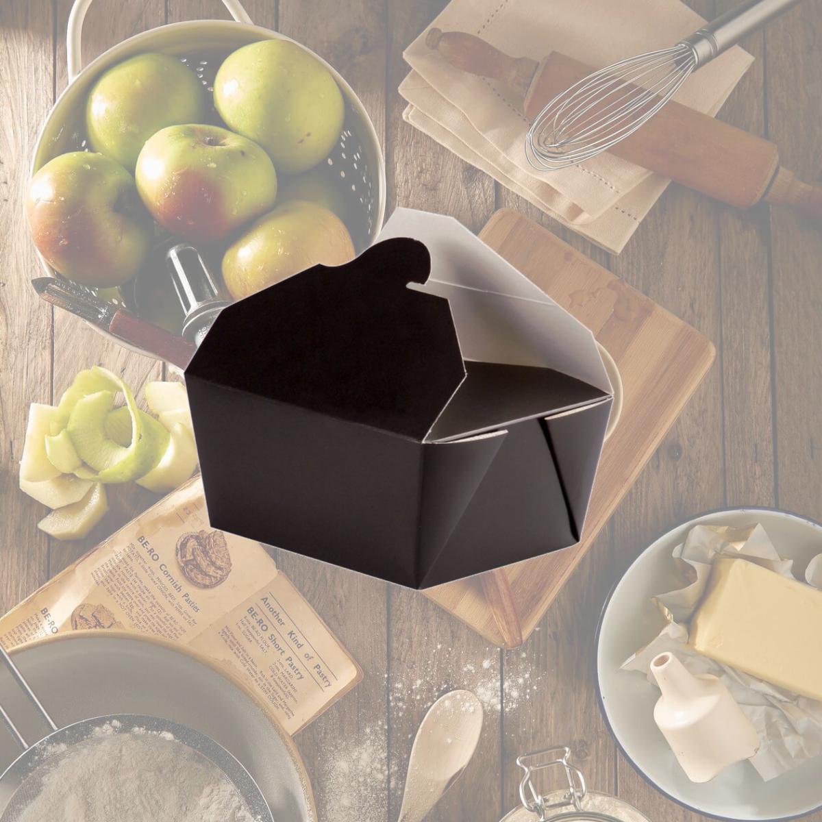 Picture of Packnwood 210BIO33N 2.56 x 6.3 x 8.46 in. 70 oz Black Meal Box