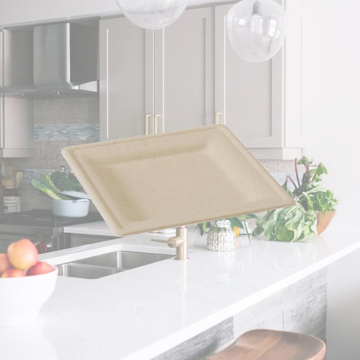 Picture of Packnwood 210APU2020ABRF Square Brown Sugarcane Plate