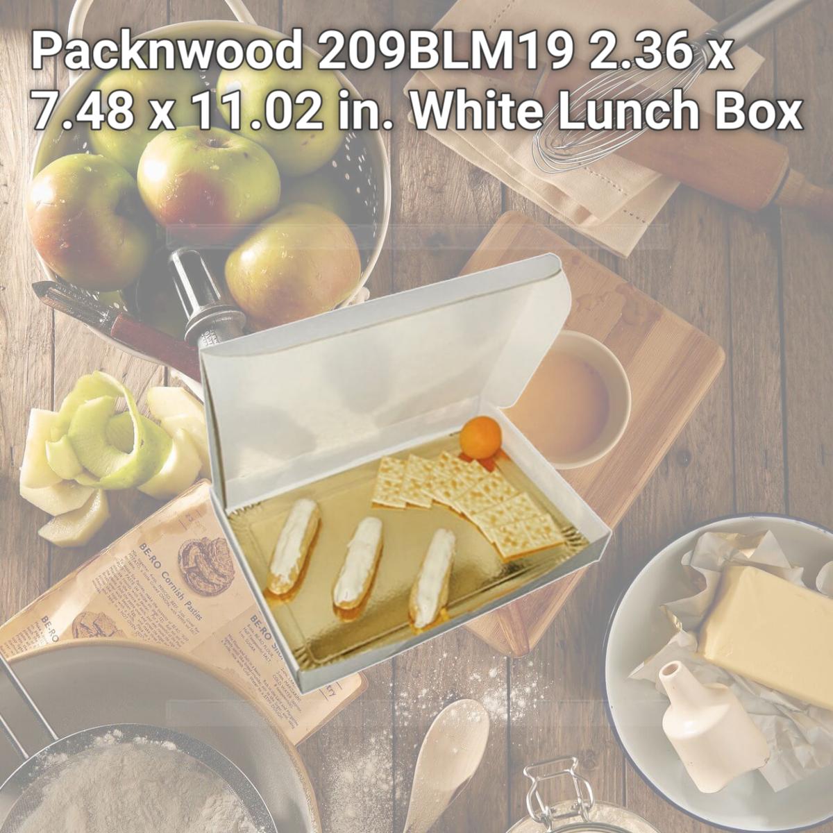 Picture of Packnwood 209BLM19 2.36 x 7.48 x 11.02 in. White Lunch Box