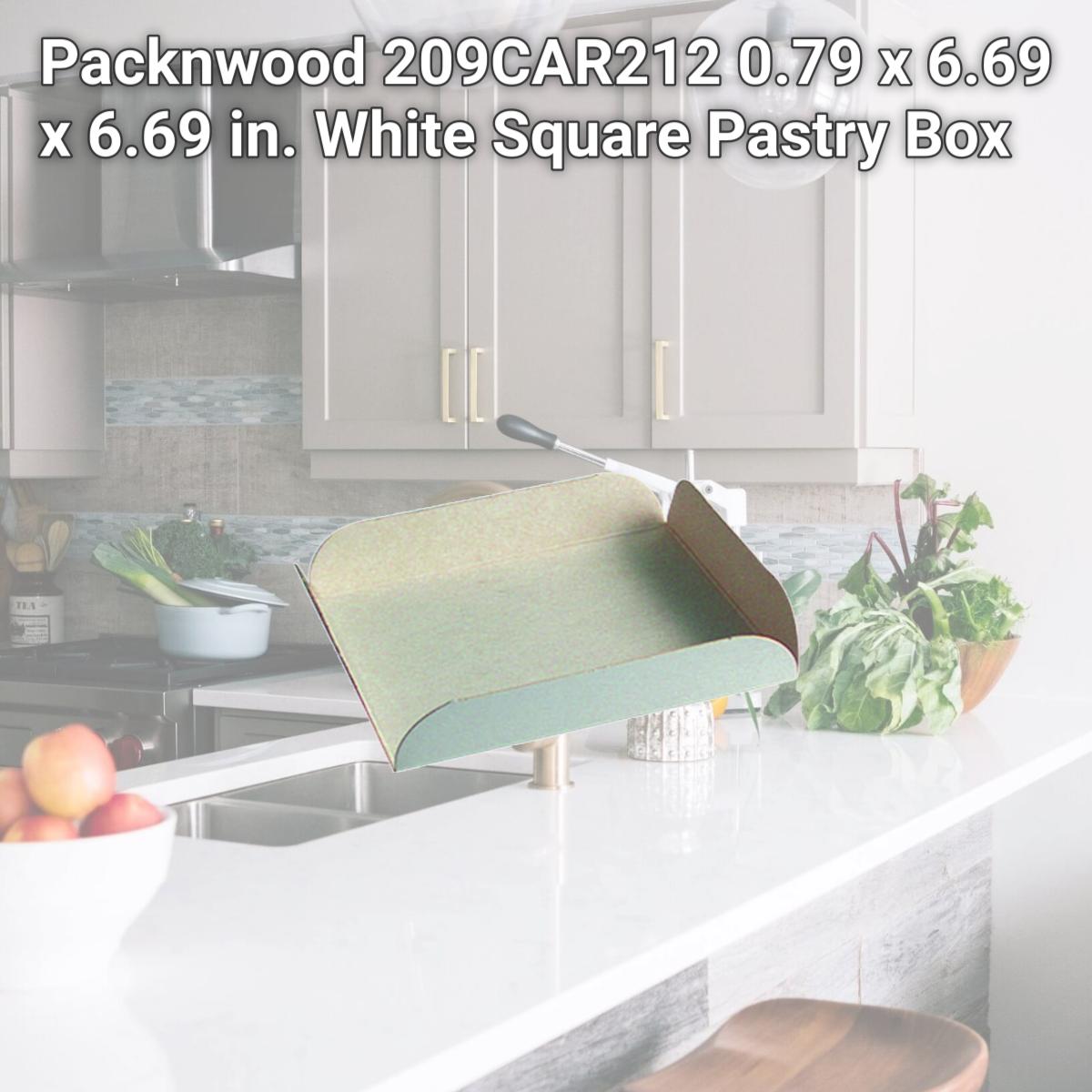 Picture of Packnwood 209CAR212 0.79 x 6.69 x 6.69 in. White Square Pastry Box