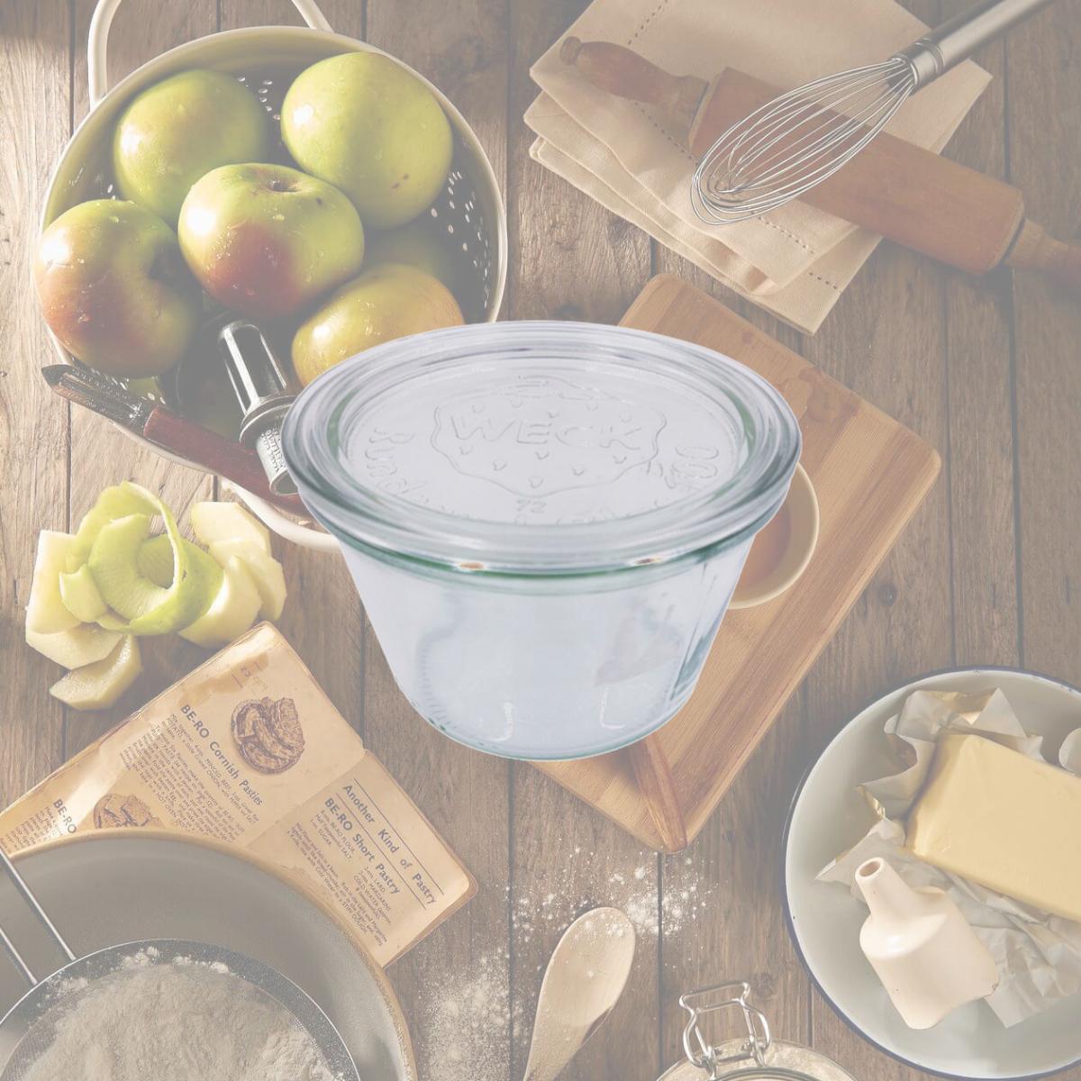 Picture of Packnwood 294WEK741 3.93 Dia. x 2.91 in. 12.5 oz Bokocook Reusable Weck Jars with Glass Lid Mold - 6 Piece