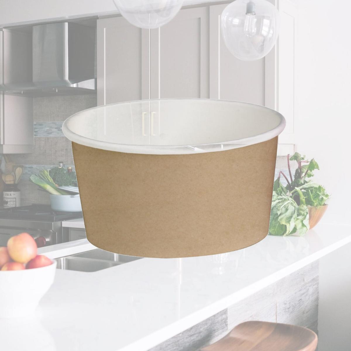 Picture of Packnwood 210DELIK20K 20 oz 4.49 in. Deli Kraft Container - 500 Piece