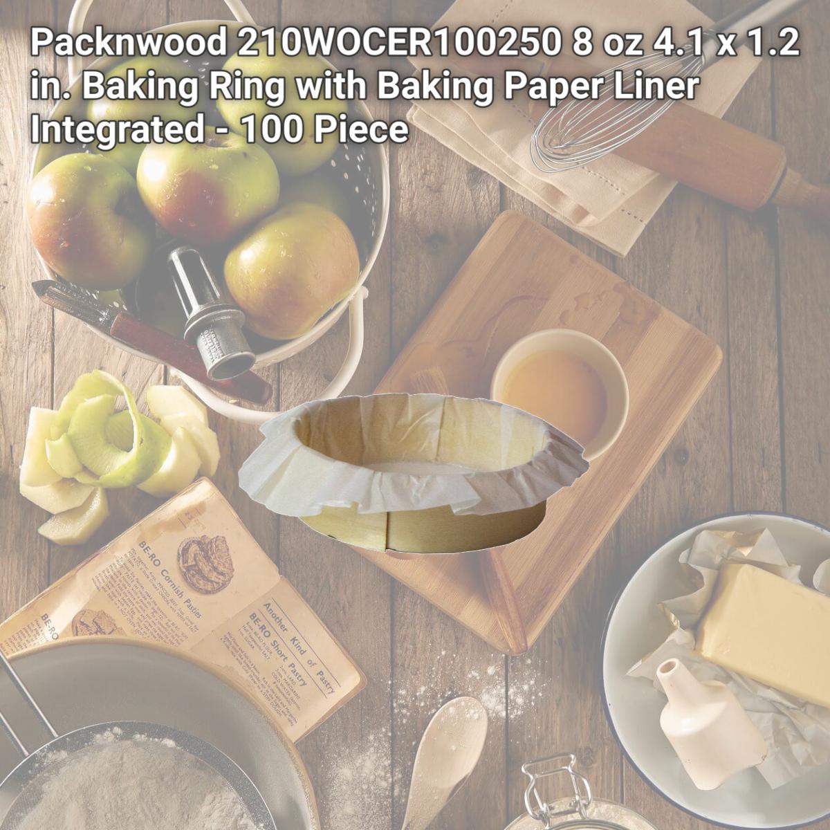 Picture of Packnwood 210WOCER100250 8 oz 4.1 x 1.2 in. Baking Ring with Baking Paper Liner Integrated - 100 Piece